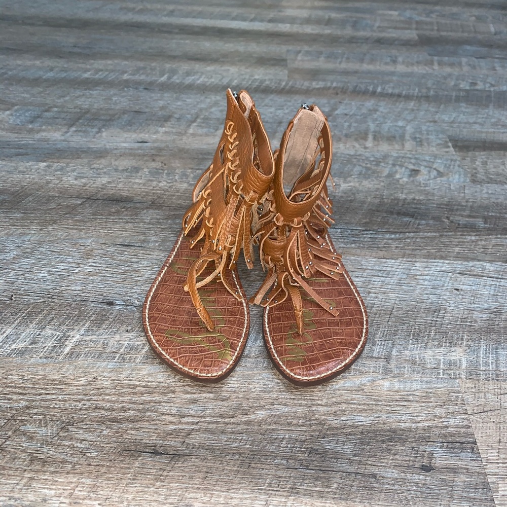 Sam Edelman Griffin Fringe Sandal - Saddle